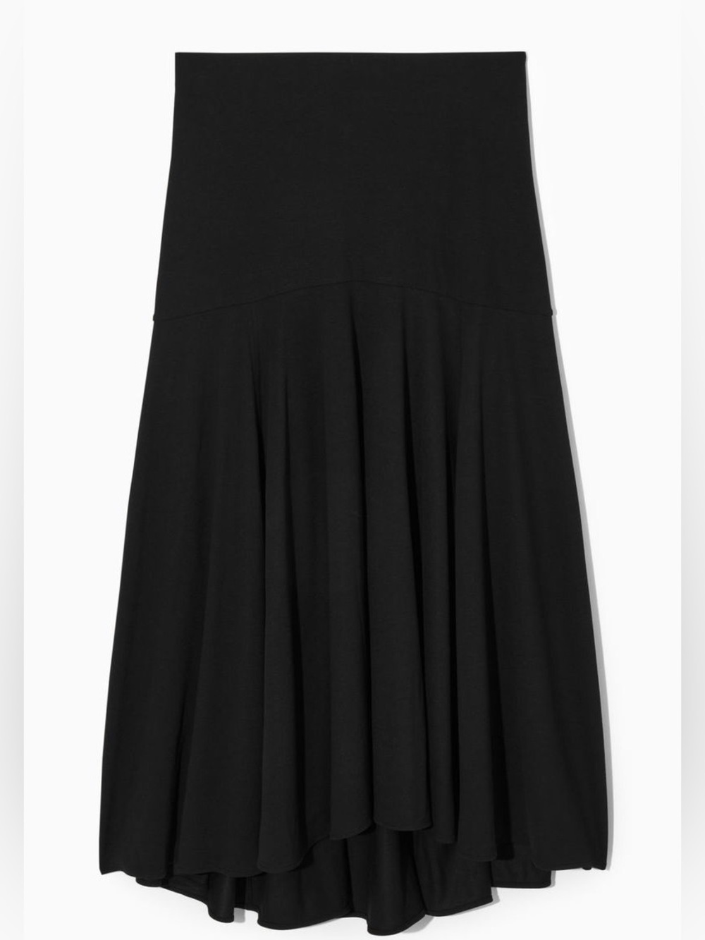 COS Black Flared Maxi Skirt
